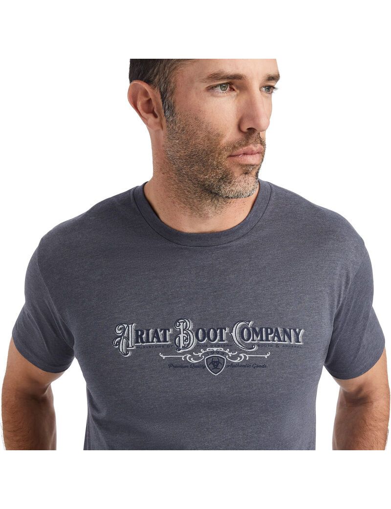 Ariat Masthead T-Shirt Titanium Heather | QAGSEU-074