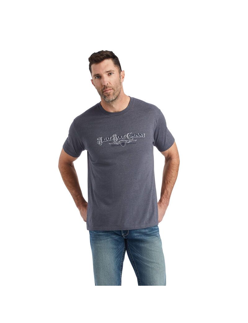 Ariat Masthead T-Shirt Titanium Heather | QAGSEU-074