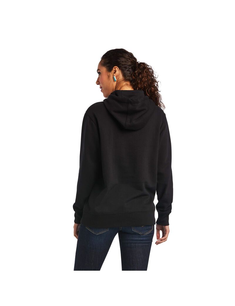 Ariat Mexico Hoodie Black | DZXQRE-851