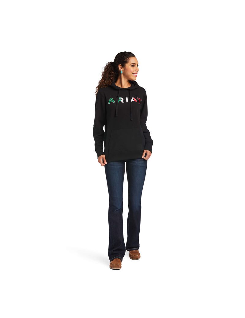 Ariat Mexico Hoodie Black | DZXQRE-851