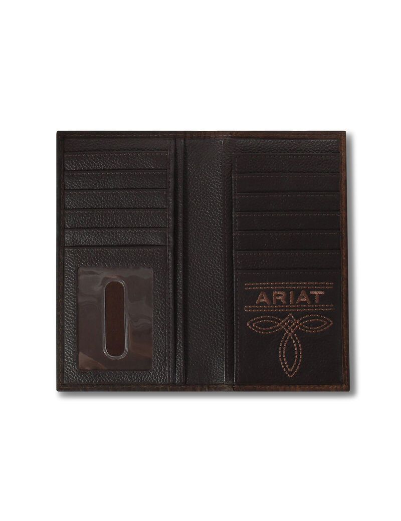 Ariat Mexico logo rodeo wallet Brown | OBWLRG-839