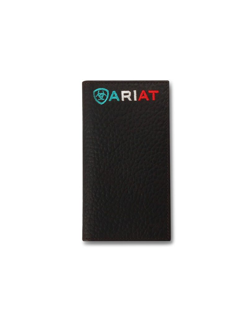 Ariat Mexico logo rodeo wallet Brown | OBWLRG-839