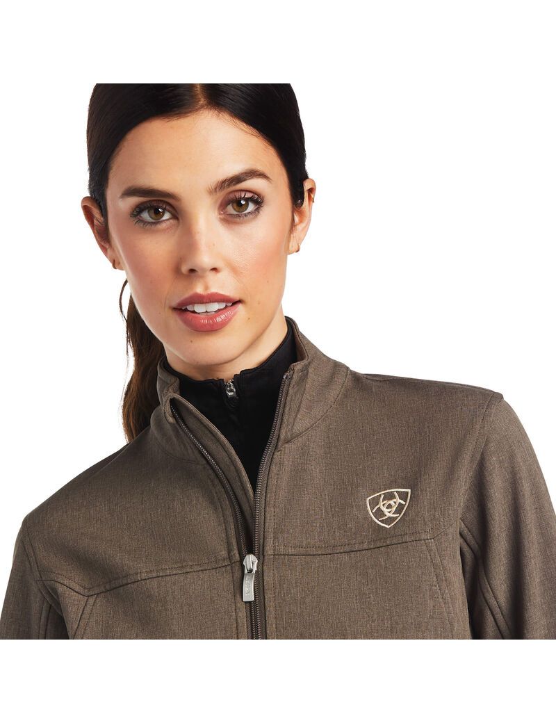 Ariat New Team Softshell Jacket Banyan Bark Heather | JOBKMX-624