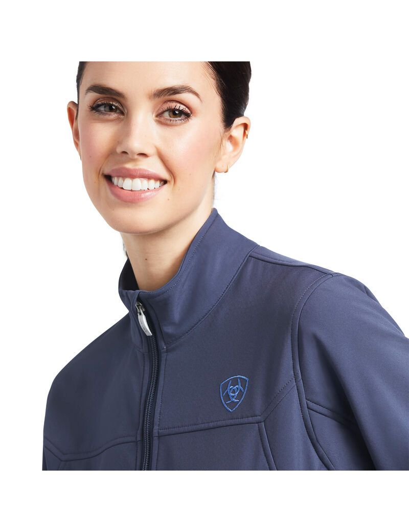 Ariat New Team Softshell Jacket Blue Nights/Desert Dusk Serape | STZLQW-942