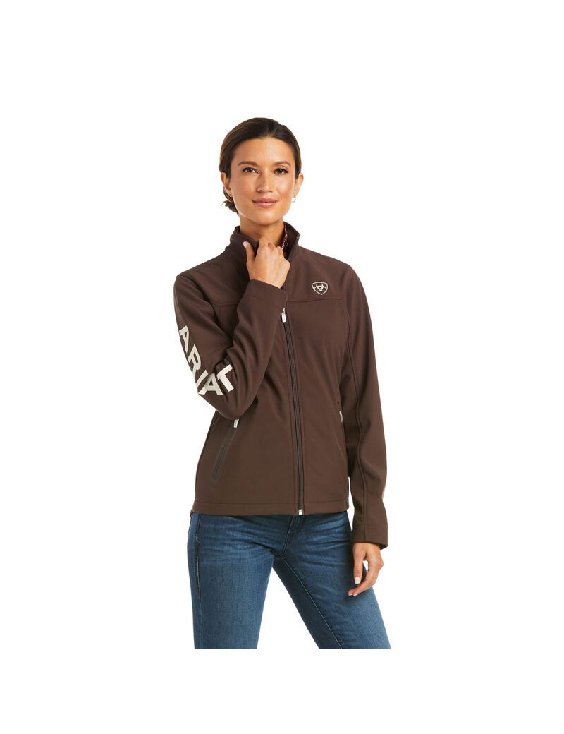 Ariat New Team Softshell Jacket Coffee Bean | PQVCBW-964