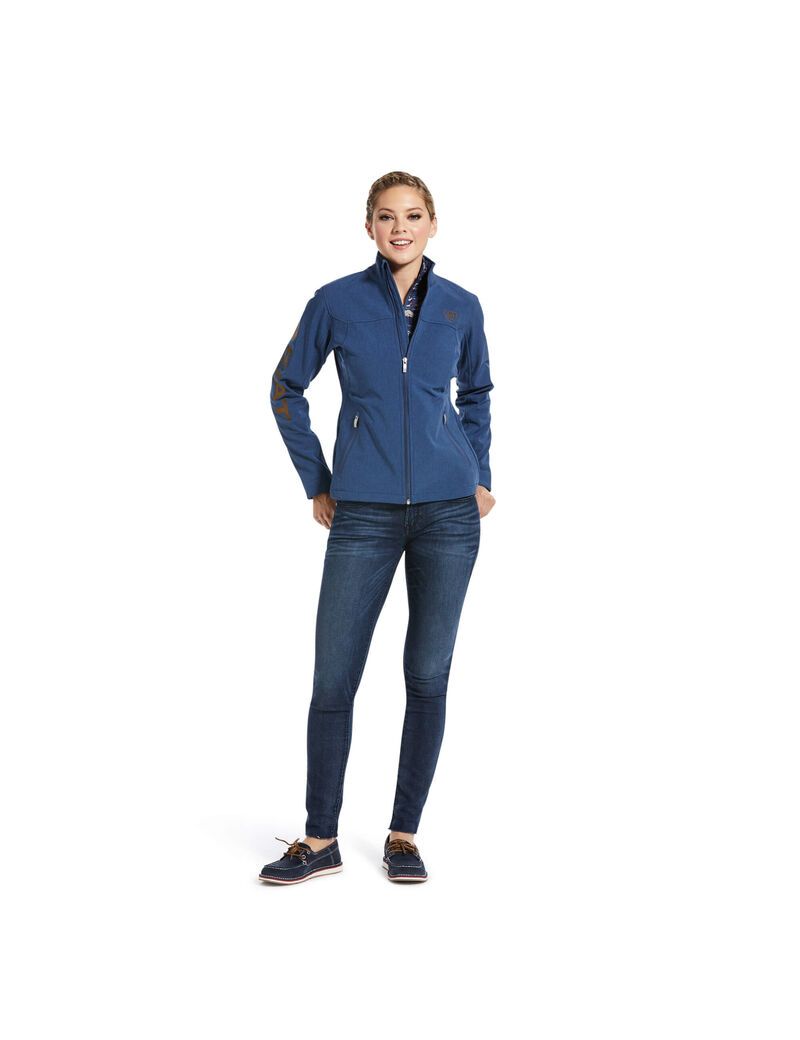 Ariat New Team Softshell Jacket Marine Blue Heather | PMRHTA-407