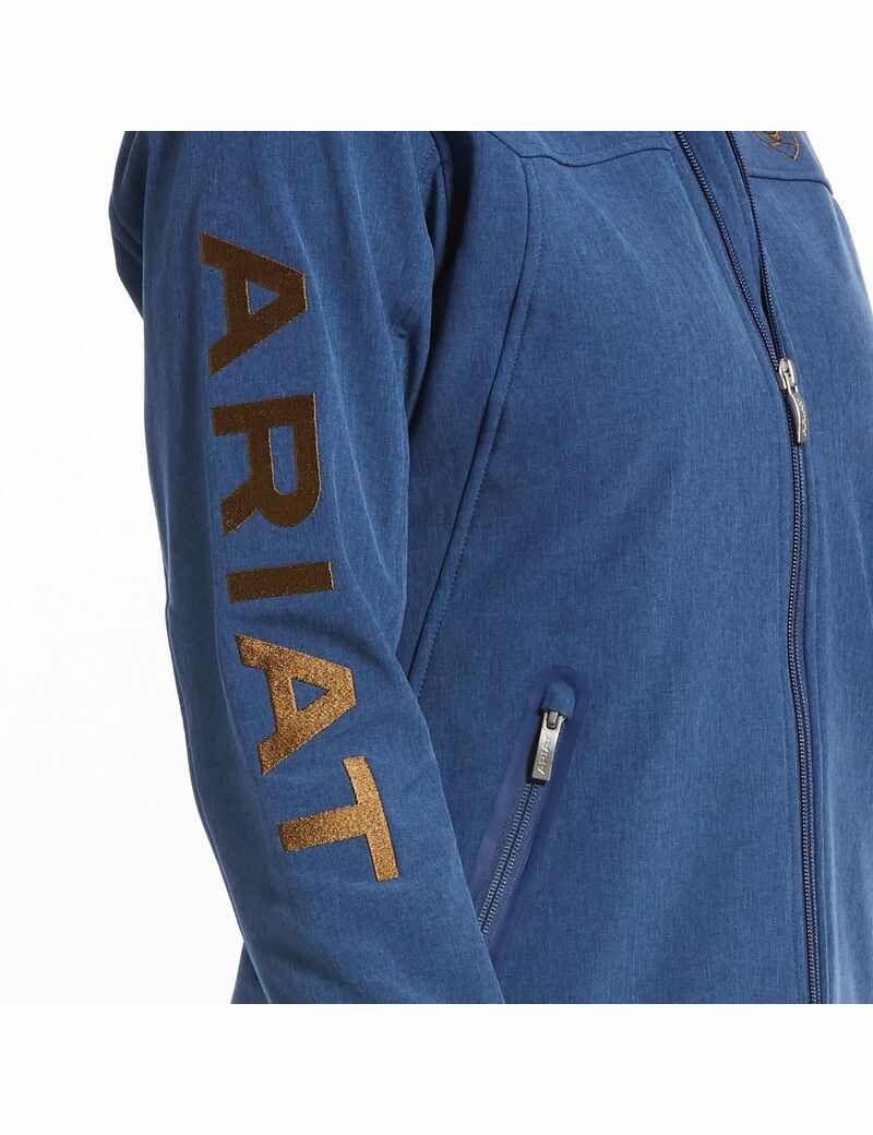 Ariat New Team Softshell Jacket Marine Blue Heather | PMRHTA-407