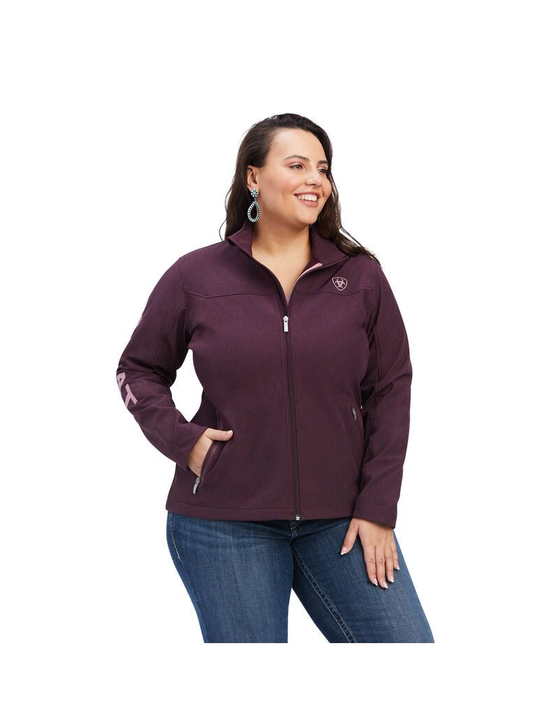 Ariat New Team Softshell Jacket Mulberry Heather | QFVMLR-183