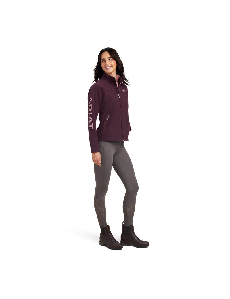 Ariat New Team Softshell Jacket Mulberry Heather | QFVMLR-183