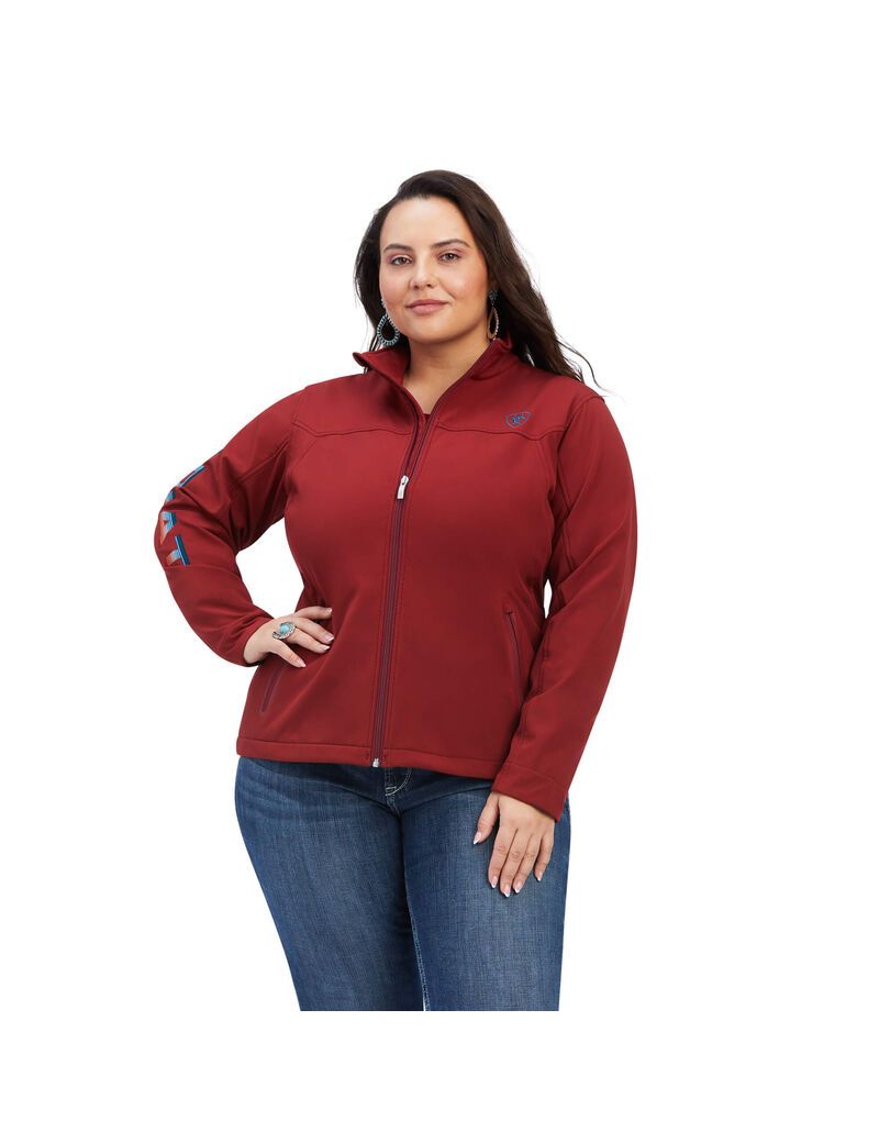 Ariat New Team Softshell Jacket Rouge Red/Celestial Serape | LYJHVQ-765