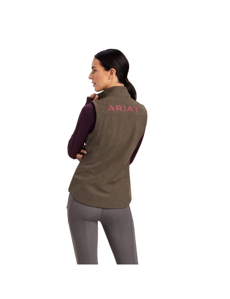 Ariat New Team Softshell Vest Banyan Bark Heather | CJZGXP-804