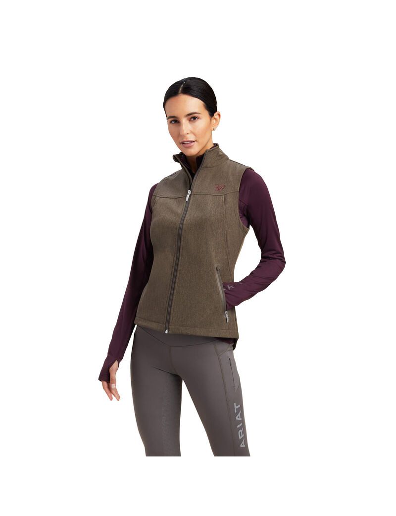 Ariat New Team Softshell Vest Banyan Bark Heather | CJZGXP-804