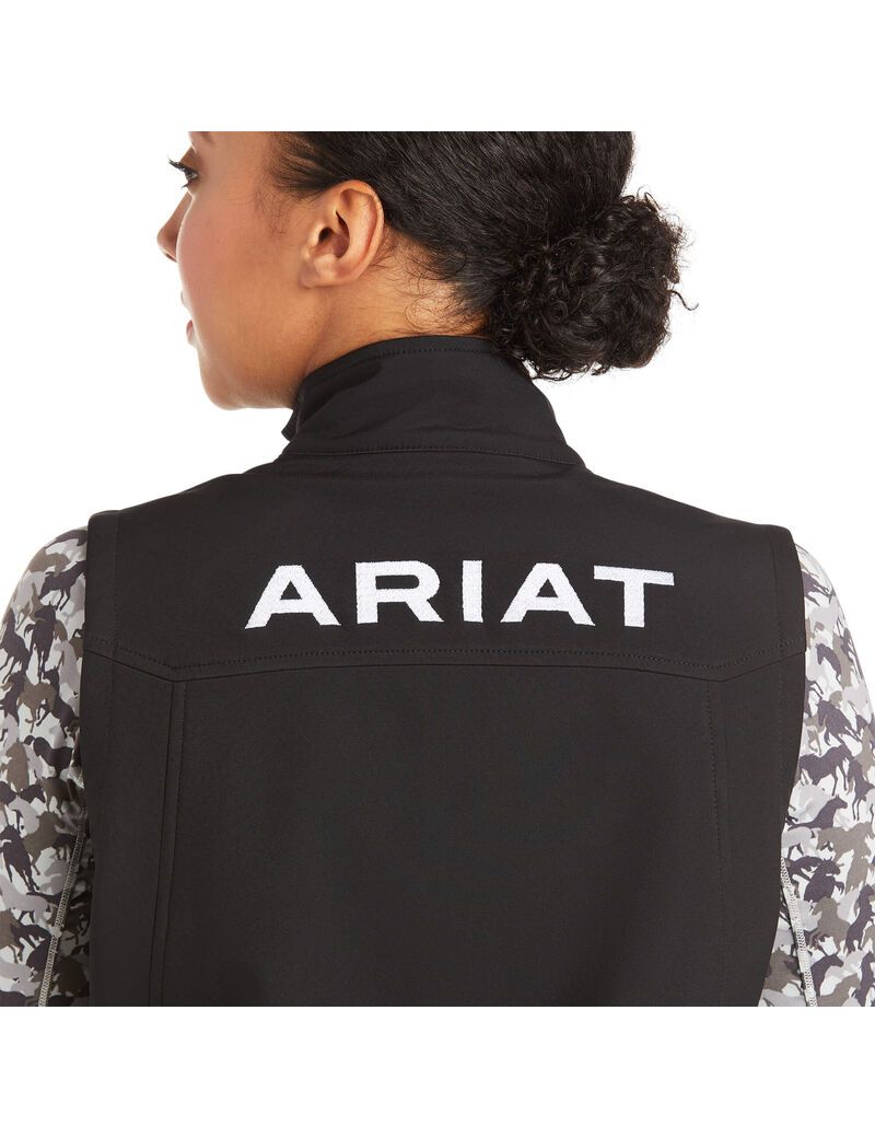 Ariat New Team Softshell Vest Black | CGOXWH-206