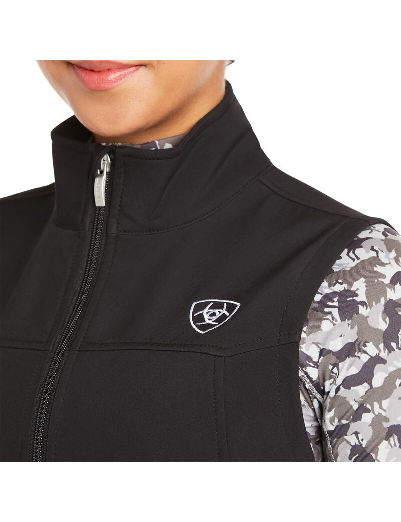 Ariat New Team Softshell Vest Black | CGOXWH-206