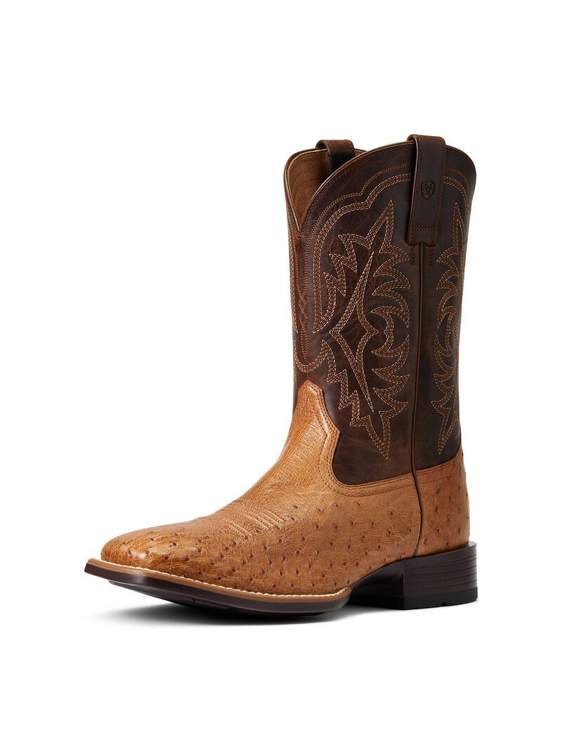 Ariat Night Life Ultra Western Boot Ranger Smooth Quill Ostrich | ZDPQJK-542