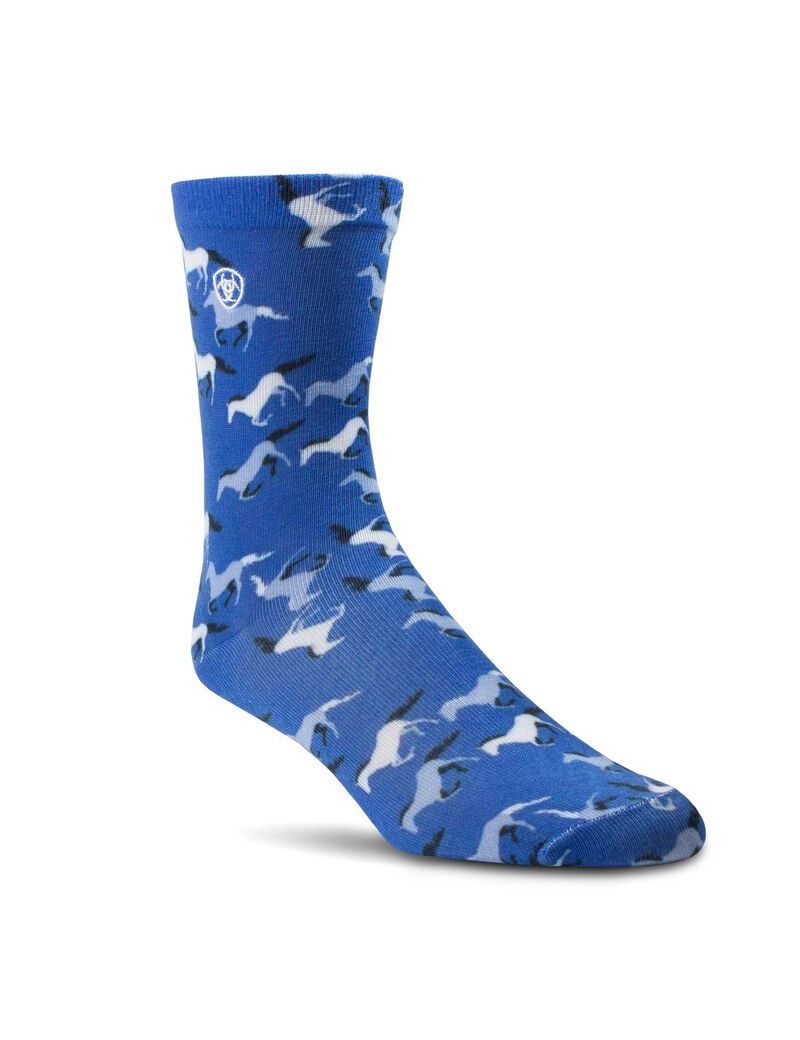 Ariat Novelty Crew Socks Reykjavik Gallop | UJPYHI-291