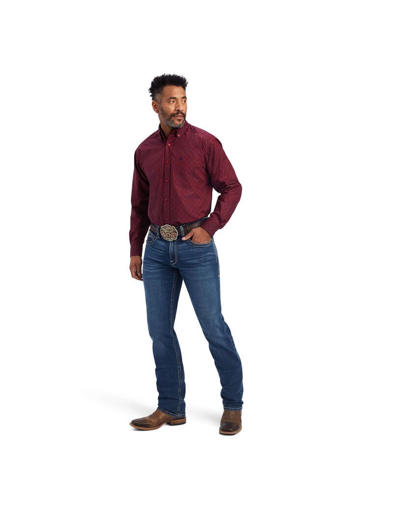 Ariat Nyles Classic Fit Shirt Tango Red | HMPTRK-786