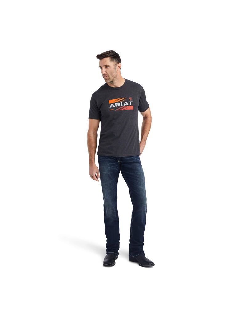 Ariat Octane Stack T-Shirt Charcoal Heather | XSRYGO-415