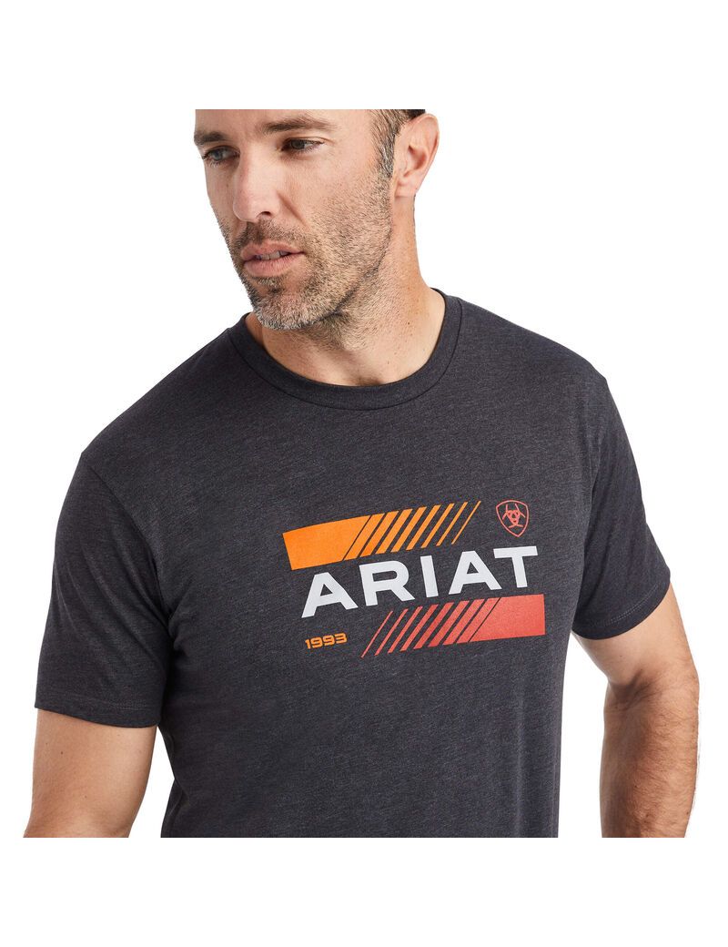 Ariat Octane Stack T-Shirt Charcoal Heather | XSRYGO-415