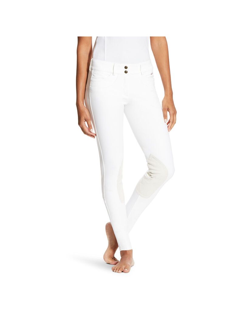 Ariat Olympia SMU Knee Patch Breech White | ACHUIE-083