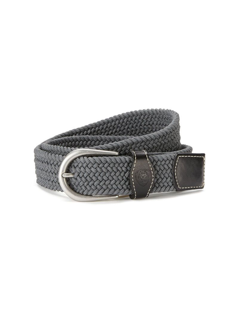 Ariat One Rail Woven Belt Grey | BPEHUV-864