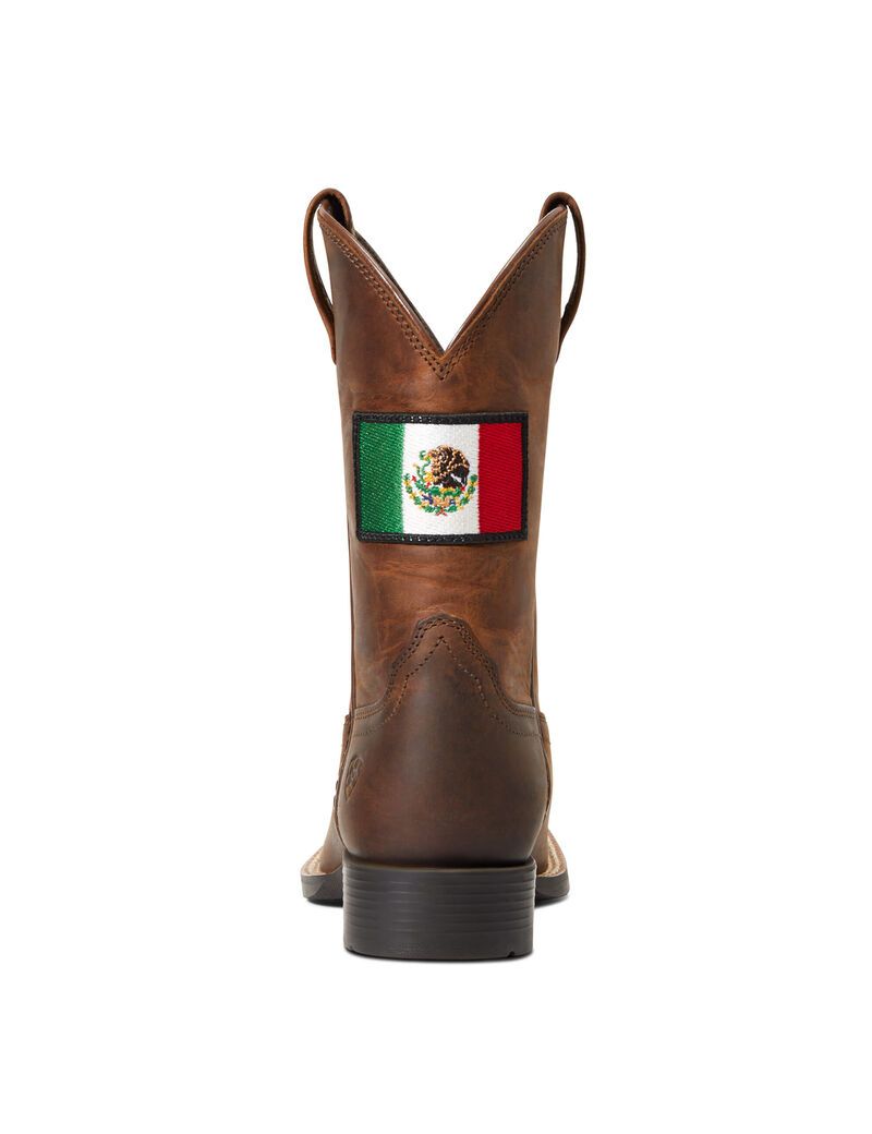 Ariat Orgullo Mexicano II Western Boot Distressed Brown | QIWJBC-293