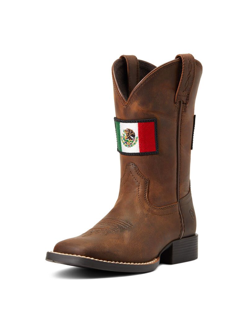 Ariat Orgullo Mexicano II Western Boot Distressed Brown | QIWJBC-293