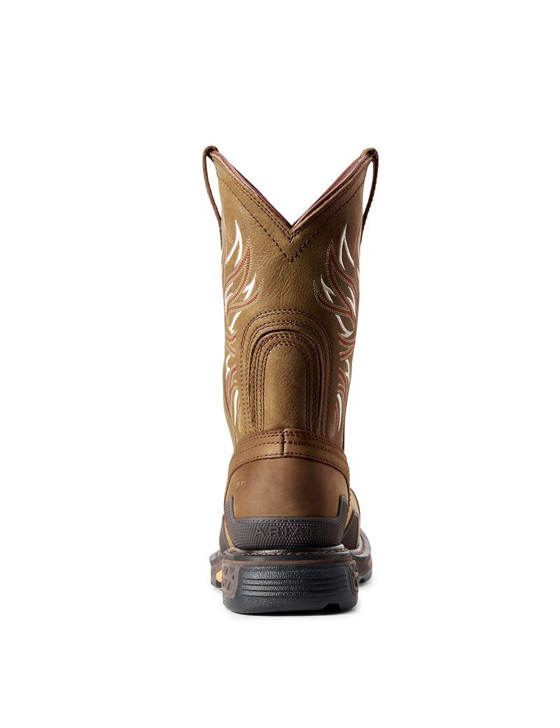 Ariat OverDrive Wide Square Toe Composite Toe Work Boot Alamo Brown | PERFUC-742