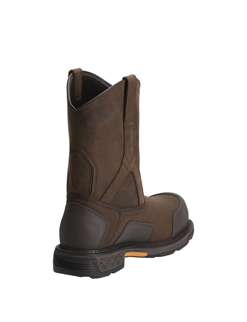 Ariat OverDrive XTR Waterproof Composite Toe Work Boot Brown Woven | WLUITN-548