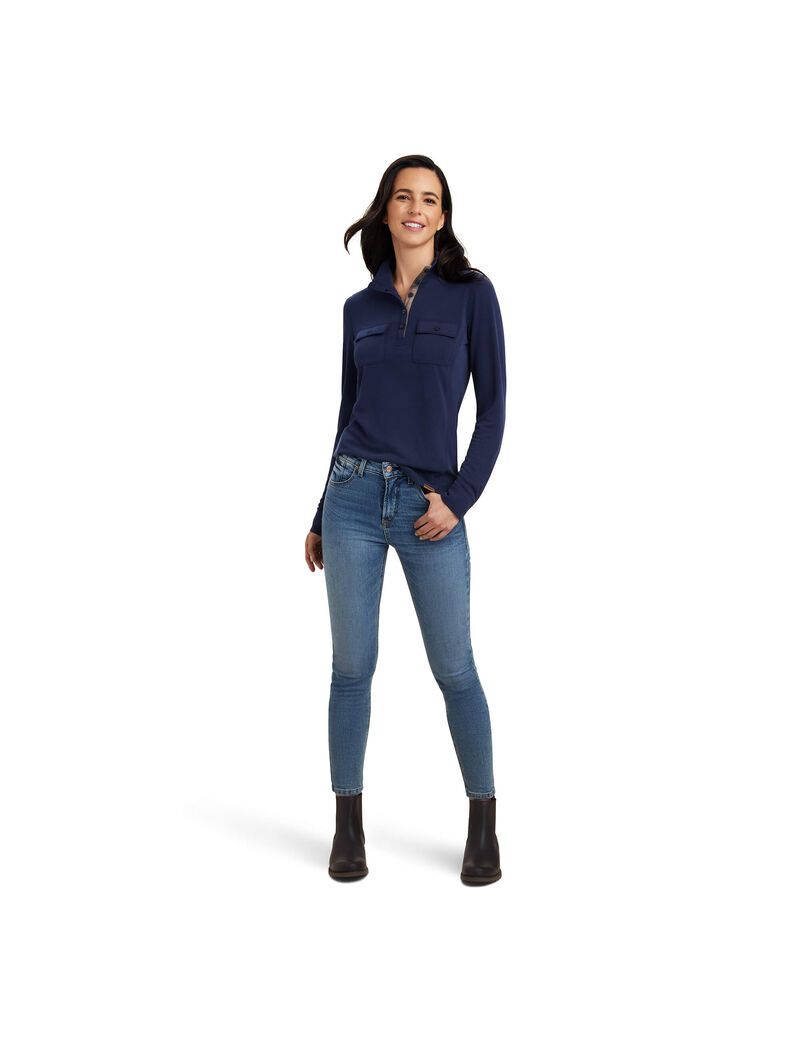 Ariat Overbrook Top Navy | NMPJXZ-490