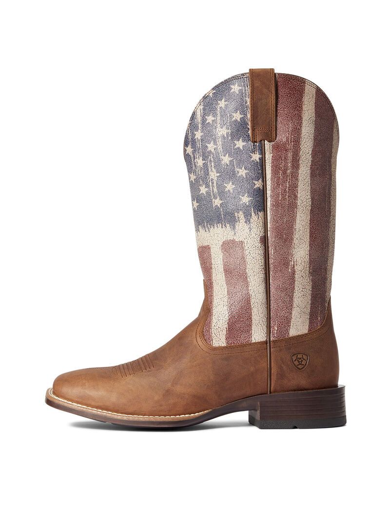 Ariat Patriot Ultra Western Boot Sorrel Crunch | MQBZRH-725