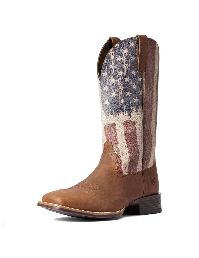 Ariat Patriot Ultra Western Boot Sorrel Crunch | MQBZRH-725