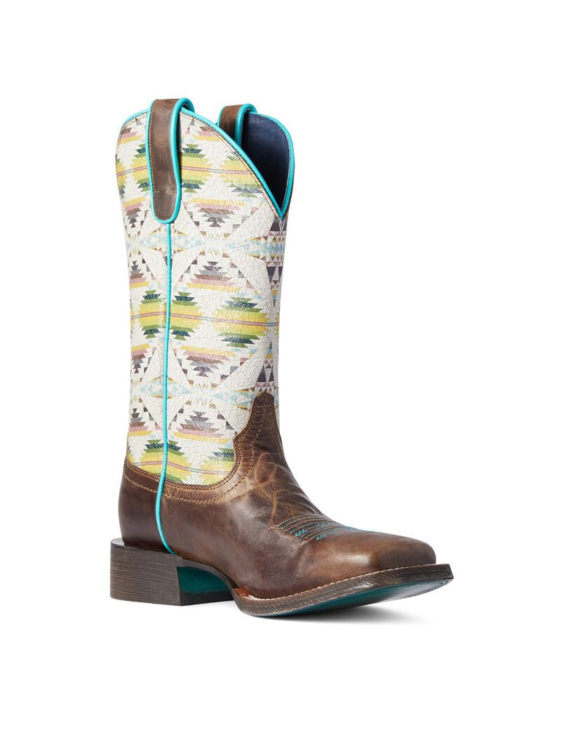 Ariat Pendleton Circuit Savanna Western Boot Amber Brown | CJSXZI-126