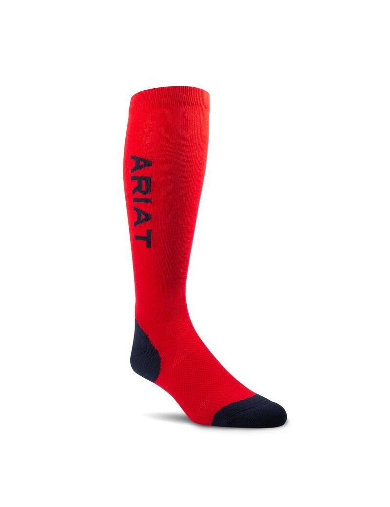 Ariat Performance Socks Red | NRETSL-768