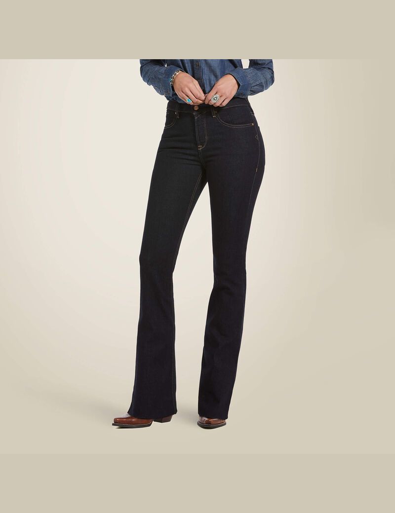 Ariat Premium High Rise Flare Jean Rinse | SPTZUF-087