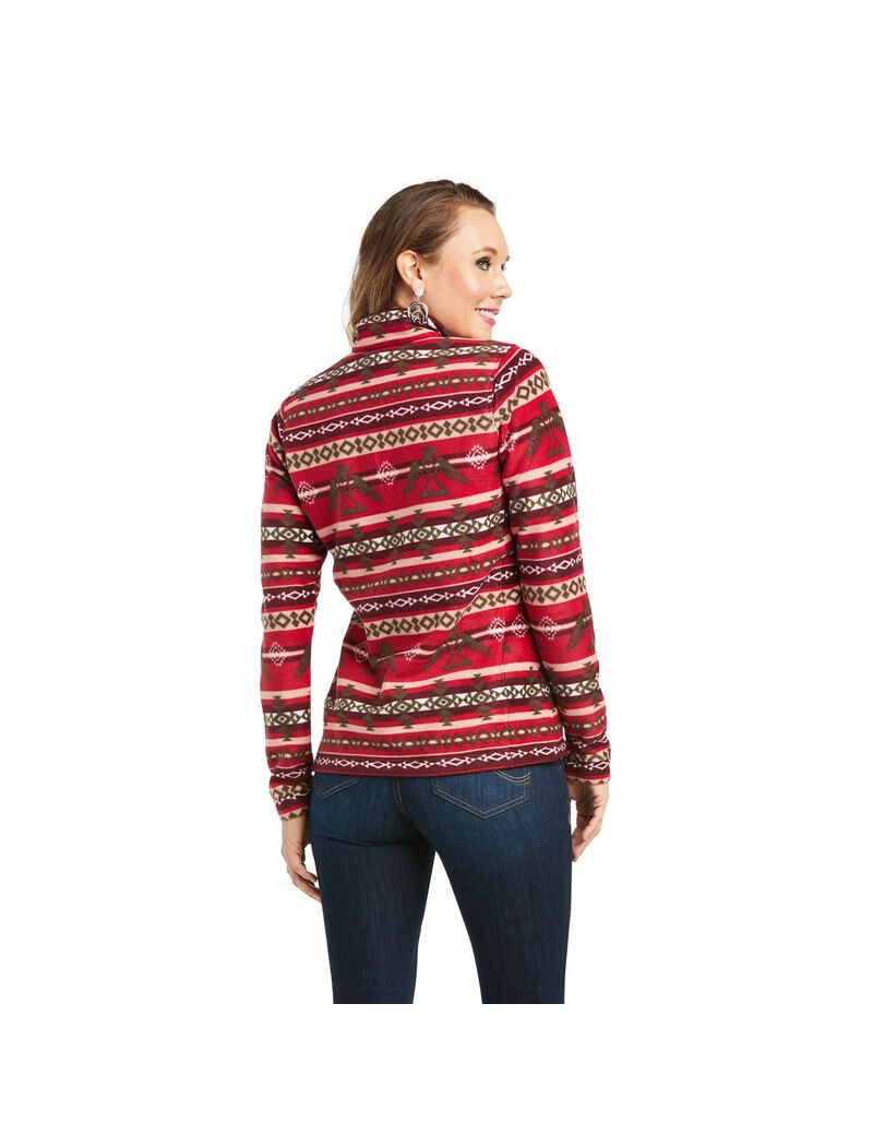 Ariat Printed Fleece 1/4 Zip Sweatshirt Thunderbird Serape | SDGIAB-932