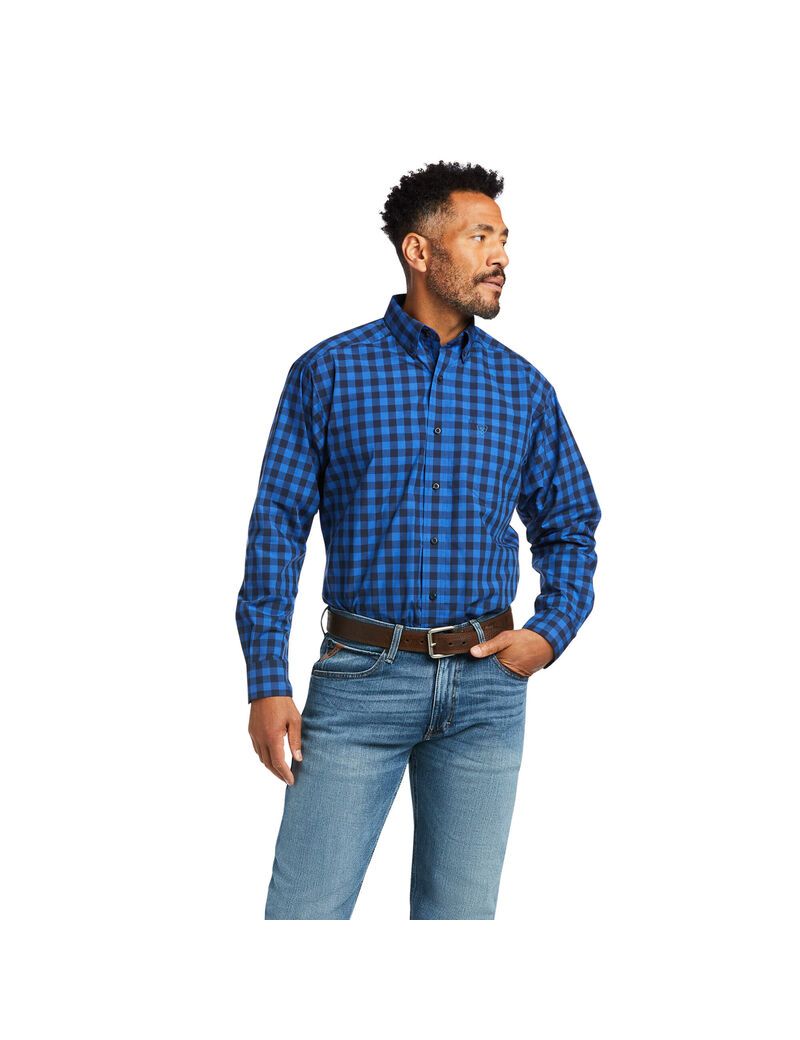 Ariat Pro Series Anthony Classic Fit Shirt Cerulean Blue | KNLWMP-364