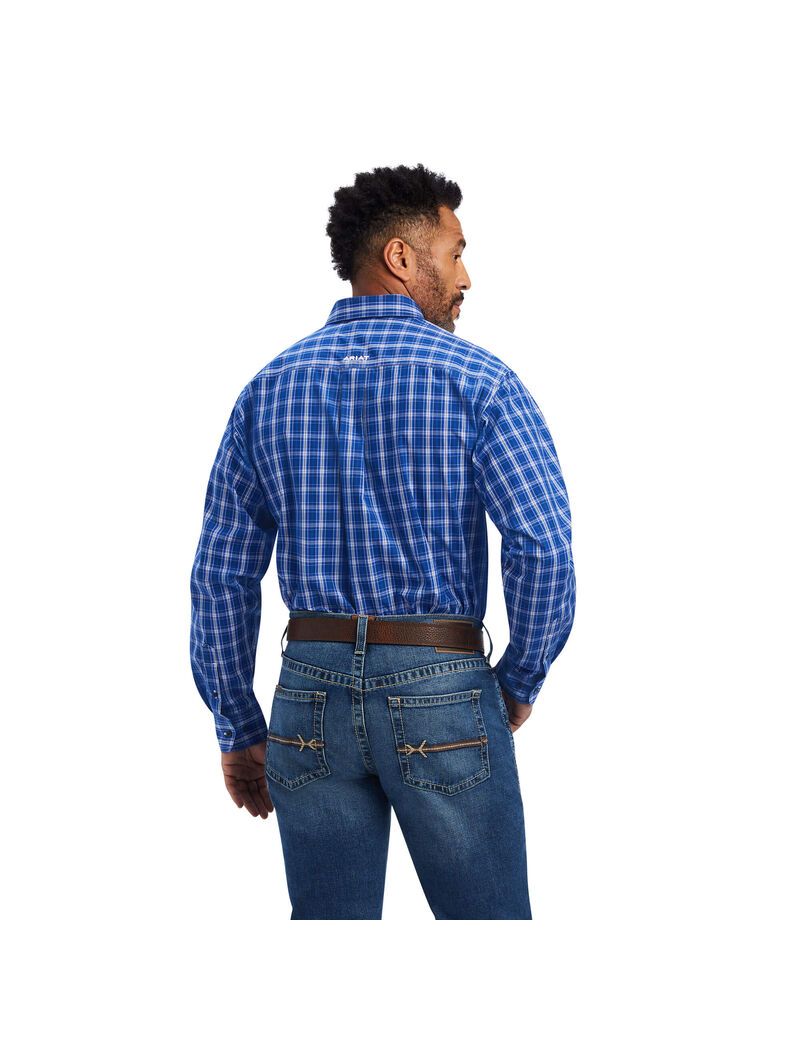 Ariat Pro Series Boone Classic Fit Shirt Classic Blue | JVZSBN-689