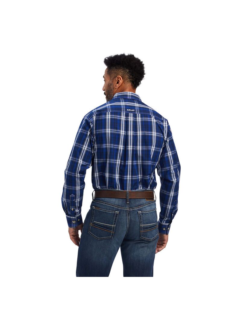 Ariat Pro Series Burke Classic Fit Shirt Dark Sapphire | CUYGZM-647