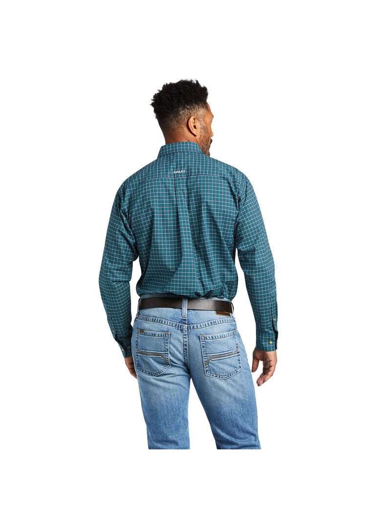 Ariat Pro Series Declan Stretch Classic Fit Shirt Deep Pacific | OVCLEW-731