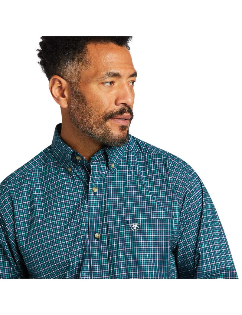 Ariat Pro Series Declan Stretch Classic Fit Shirt Deep Pacific | OVCLEW-731