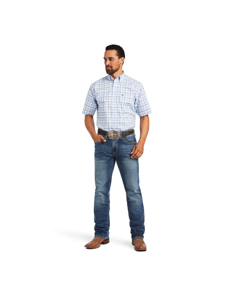 Ariat Pro Series Finnick Stretch Classic Fit Shirt Windsurfer | RVXWAH-641