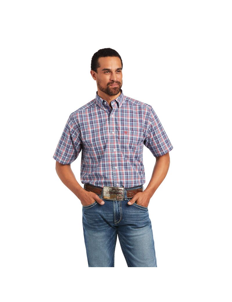 Ariat Pro Series Flint Classic Fit Shirt Skyfall | IQPCGU-327