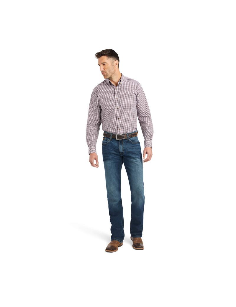 Ariat Pro Series Francis Classic Fit Shirt Claret | NYWOBF-594