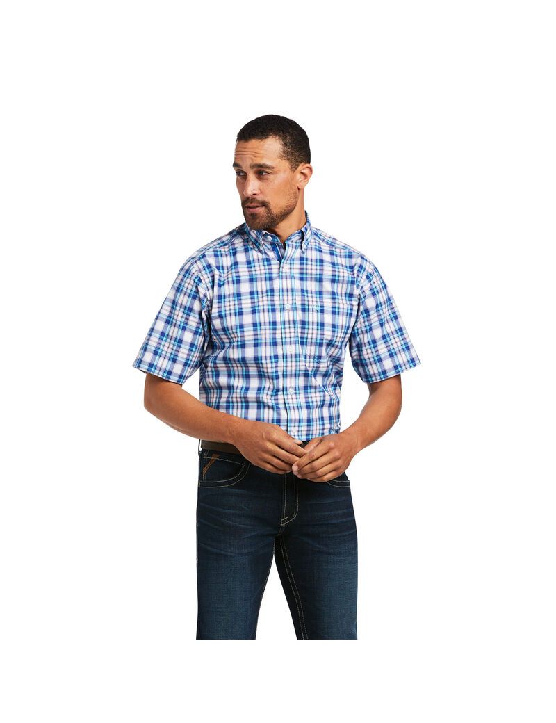 Ariat Pro Series Gregorio Fitted Shirt White | RUHIVN-984