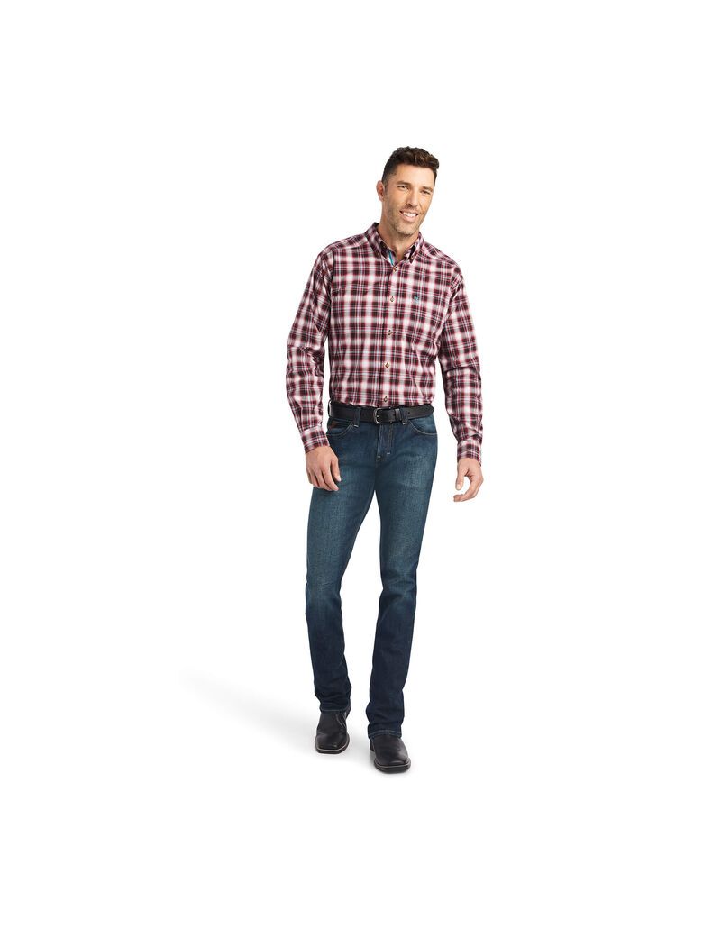 Ariat Pro Series Kenneth Stretch Fitted Shirt Snow Bunting | MSKOGF-897