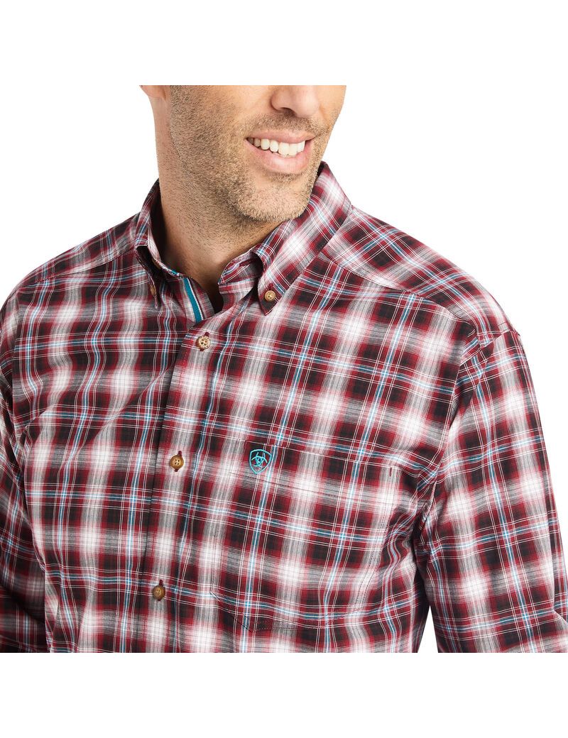 Ariat Pro Series Kenneth Stretch Fitted Shirt Snow Bunting | MSKOGF-897