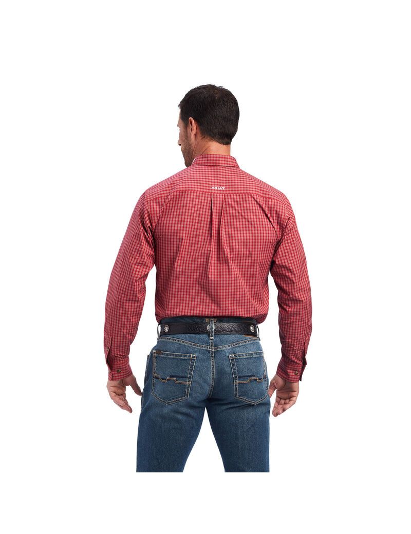 Ariat Pro Series Norwell Fitted Shirt Tango Red | JCWYKF-548