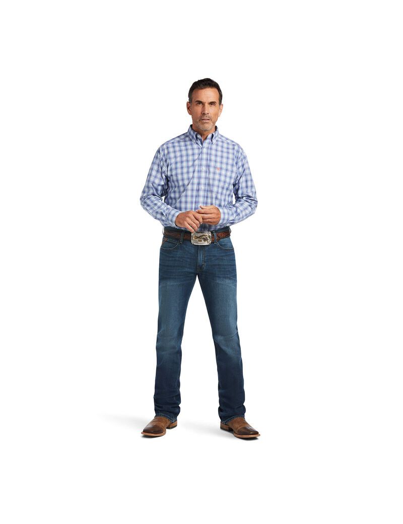 Ariat Pro Series Quanah Classic Fit Shirt Bright Cobalt | VFZNIU-187