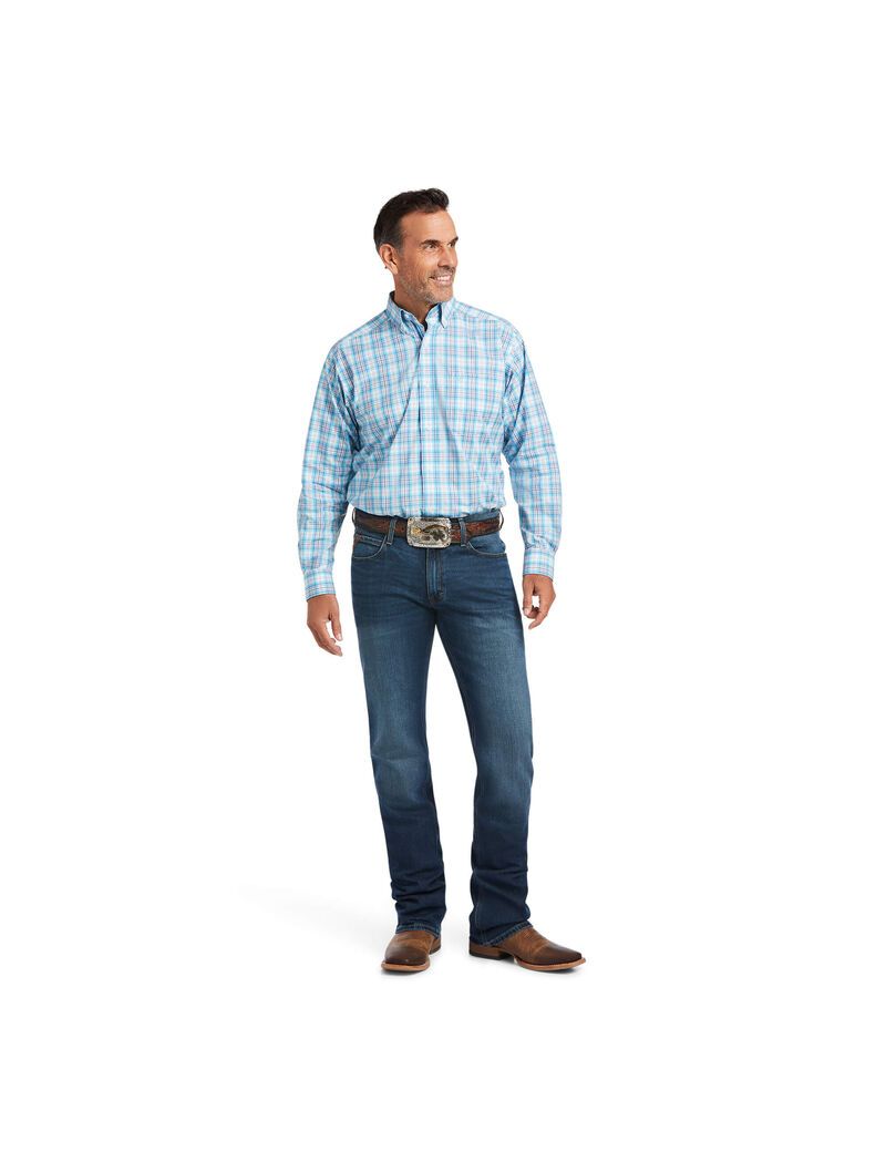 Ariat Pro Series Quimby Classic Fit Shirt Bachelor Button | SXUZGD-829